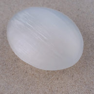Selenite Crystal Palm Stone