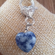Sodalite Heart Crystal Pet Charm