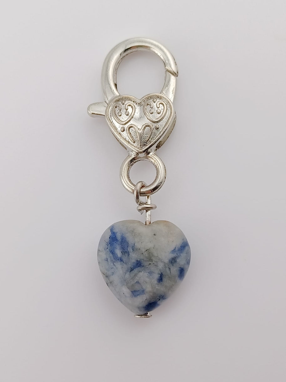Sodalite Heart Crystal Pet Charm