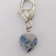Sodalite Heart Crystal Pet Charm