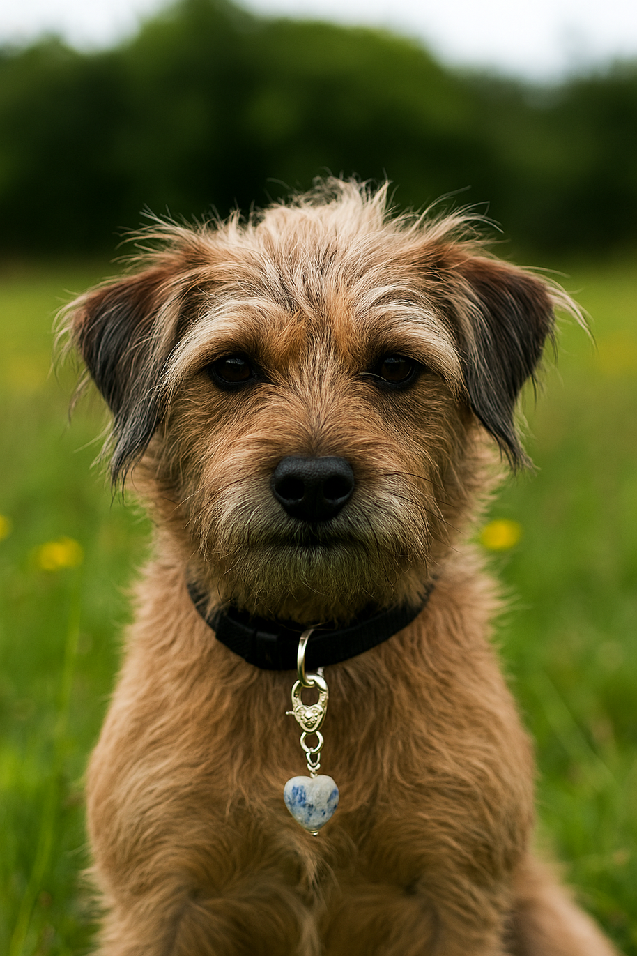 Sodalite Heart Crystal Pet Charm