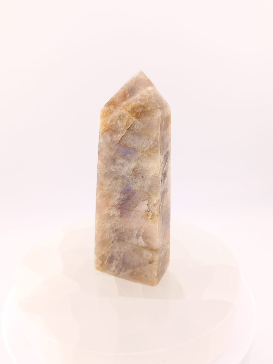 Polished Sunstone Moonstone Crystal Tower