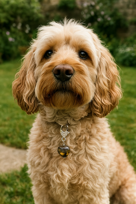 Tiger’s Eye Heart Crystal Pet Charm