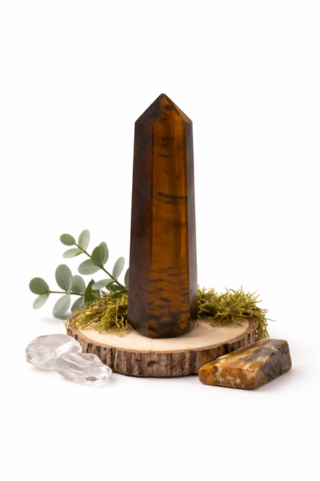 Small Polished Tiger’s Eye Crystal Tower