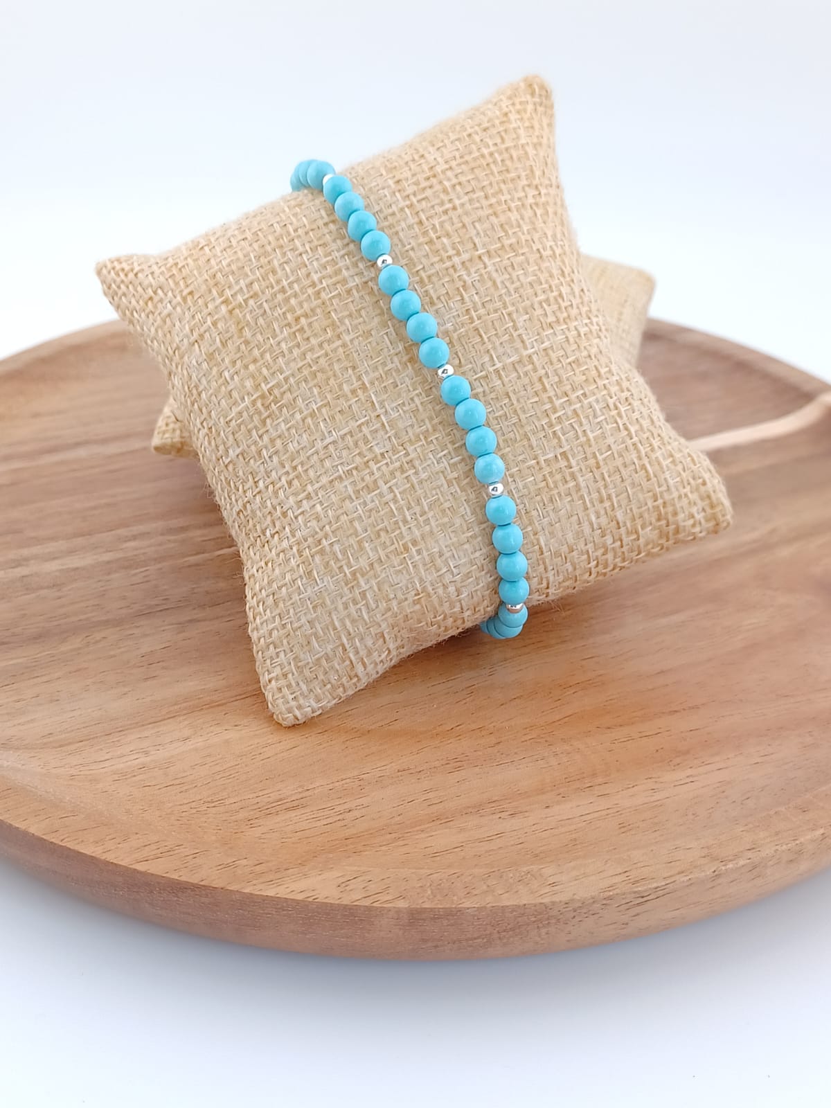 Turquoise and Sterling Silver Cluster Bracelet