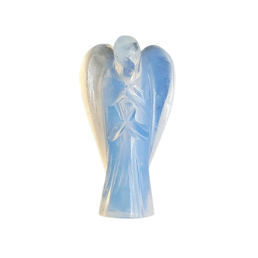 Small Opalite Angel Crystal Carving - Hope, Clarity, and Gentle Energy