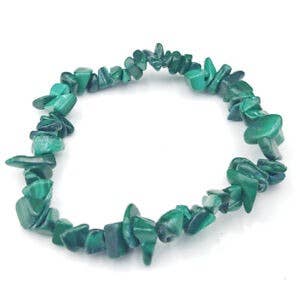 Malachite Chip Stretch Bracelet