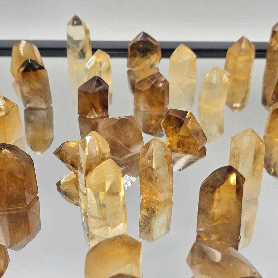 Small Citrine Crystal Prisms Towers 20-30g